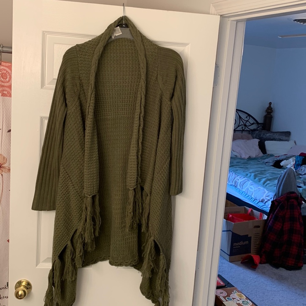 Dark green cardigan